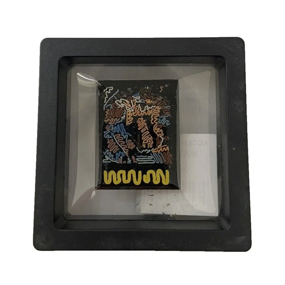 Headgear Pin Lines Enamel in Collector's Box Abstract Novelty Retro‎